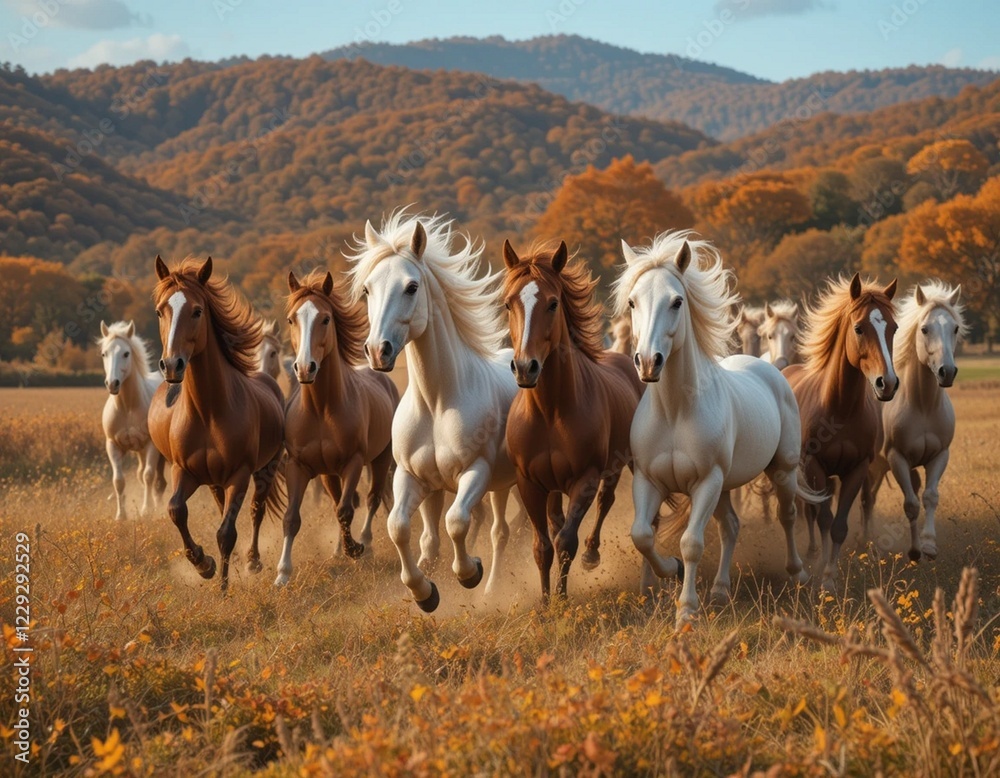 Obraz premium herd of horses