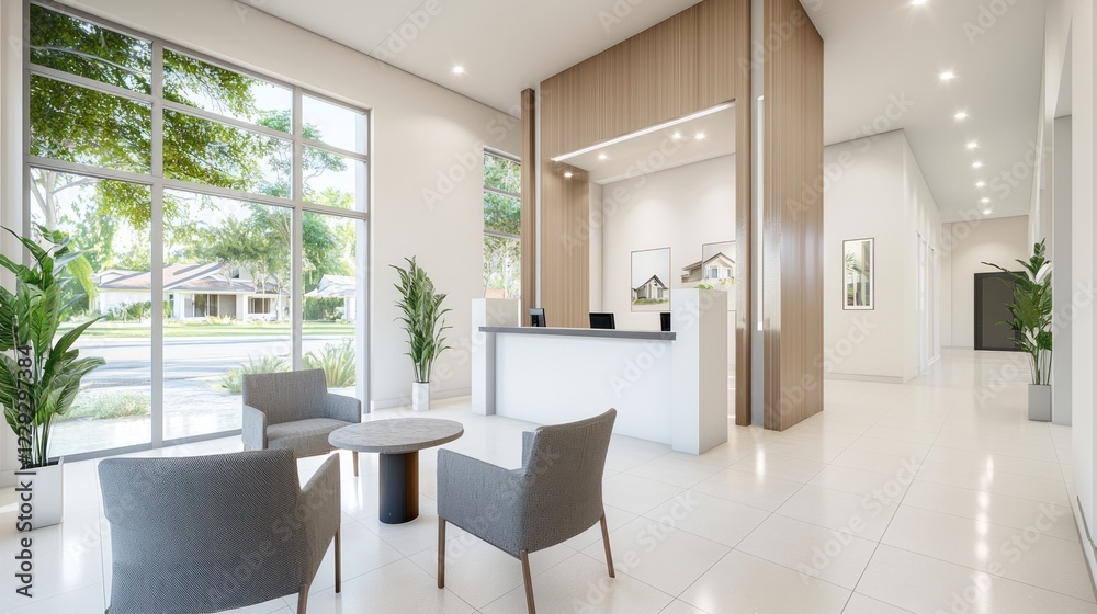 Modern Office Reception Area
