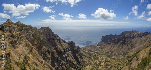 Valley overlooking Taguluche, Arure, La Gomera, Canary Islands, Spain, Europe photo