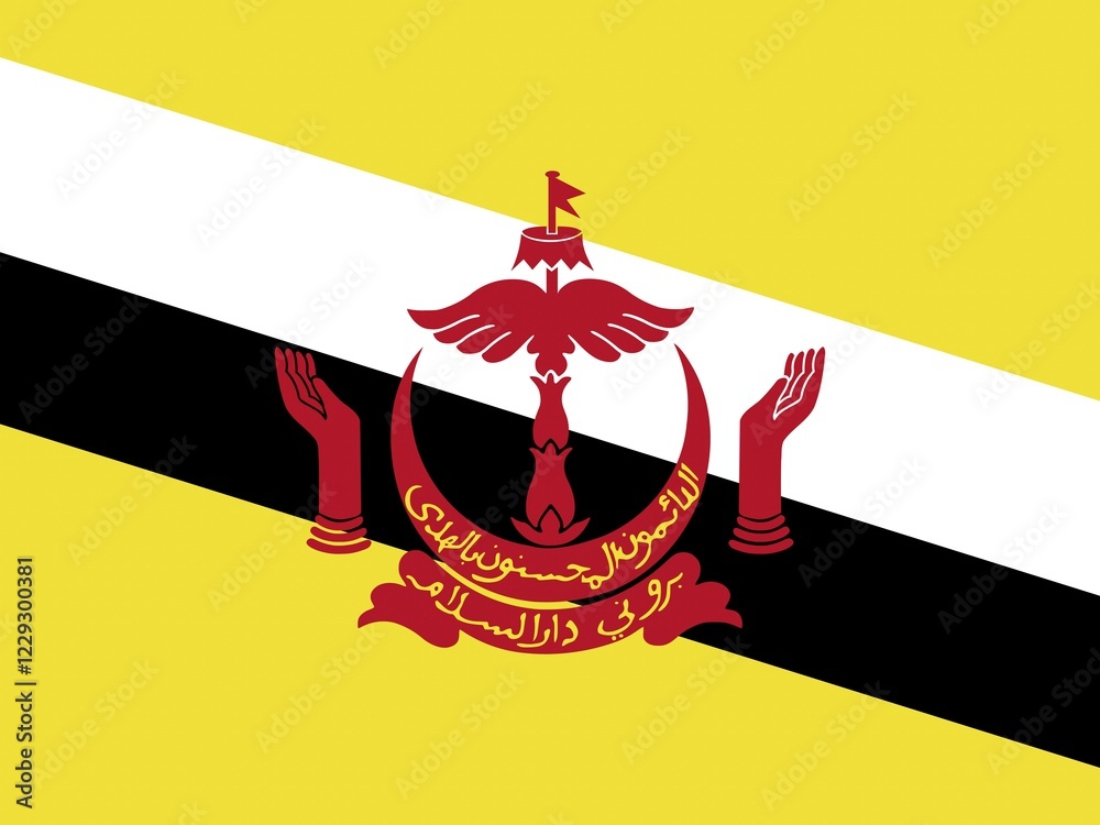 Official national flag of Brunei Darussalam