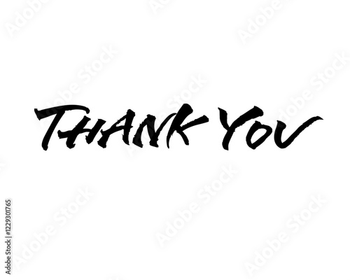 Thank you,hand written,brush,illustrated ,vector