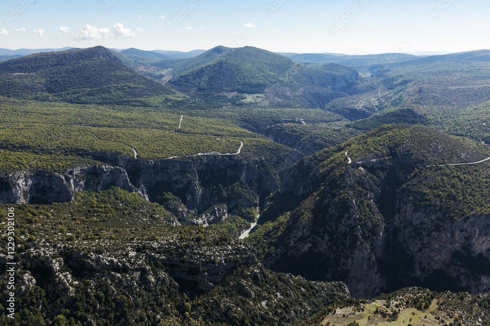 Naklejka premium Gorges du Verdon, La Palud-sur-Verdon, Provence-Alpes-Côte d'Azur, France, Europe