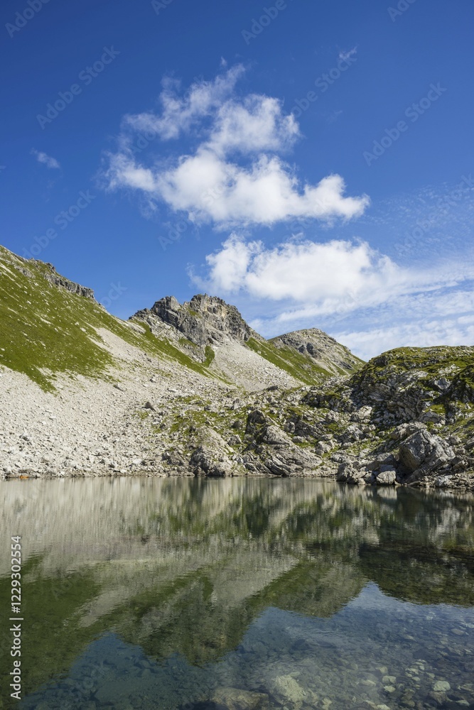 Fototapeta premium Koblatsee, Allgäu Alps, Allgäu, Bavaria, Germany, Europe