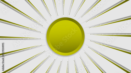 3d circle one point shining abstract minimal new background design | Line, arrow background with one point direction with shadow for floral, banner, web, corporate, decorative use with olive color