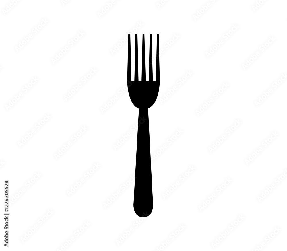 Fork icon illustrated in vector on white background Fork icon illustrated in vector on white background