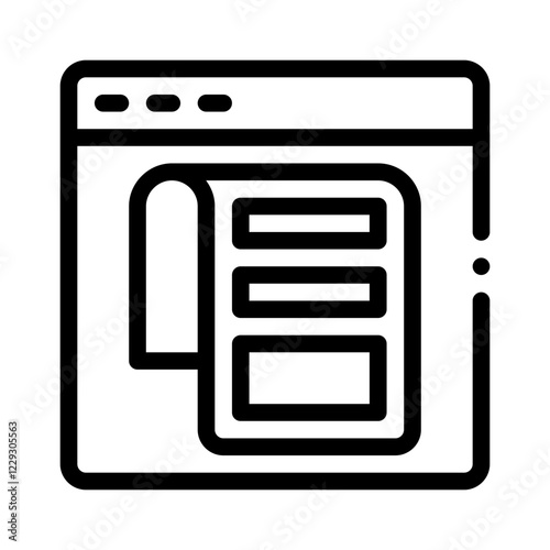 digital magazine line icon