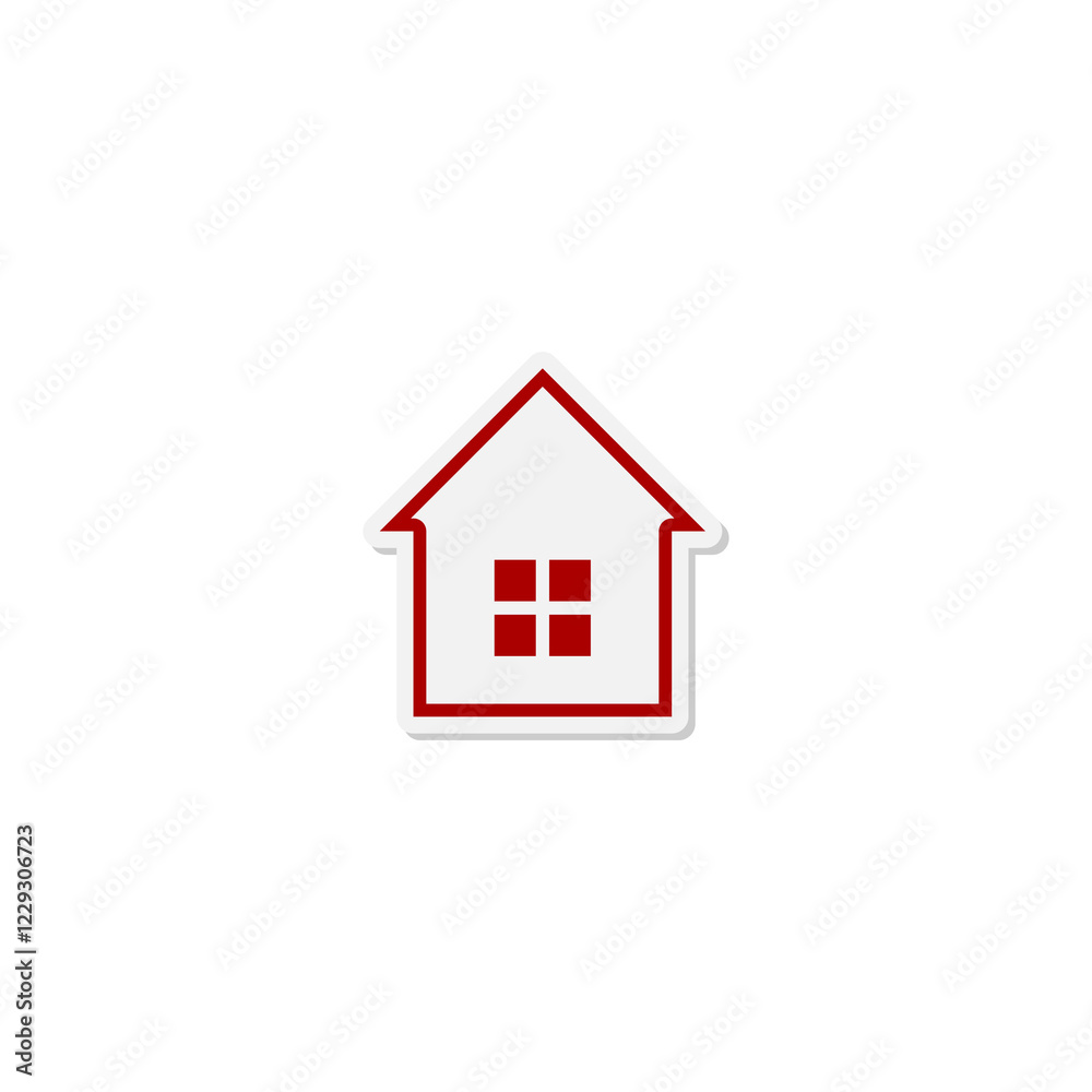 House sticker icon isolated on transparent background House sticker icon isolated on transparent background