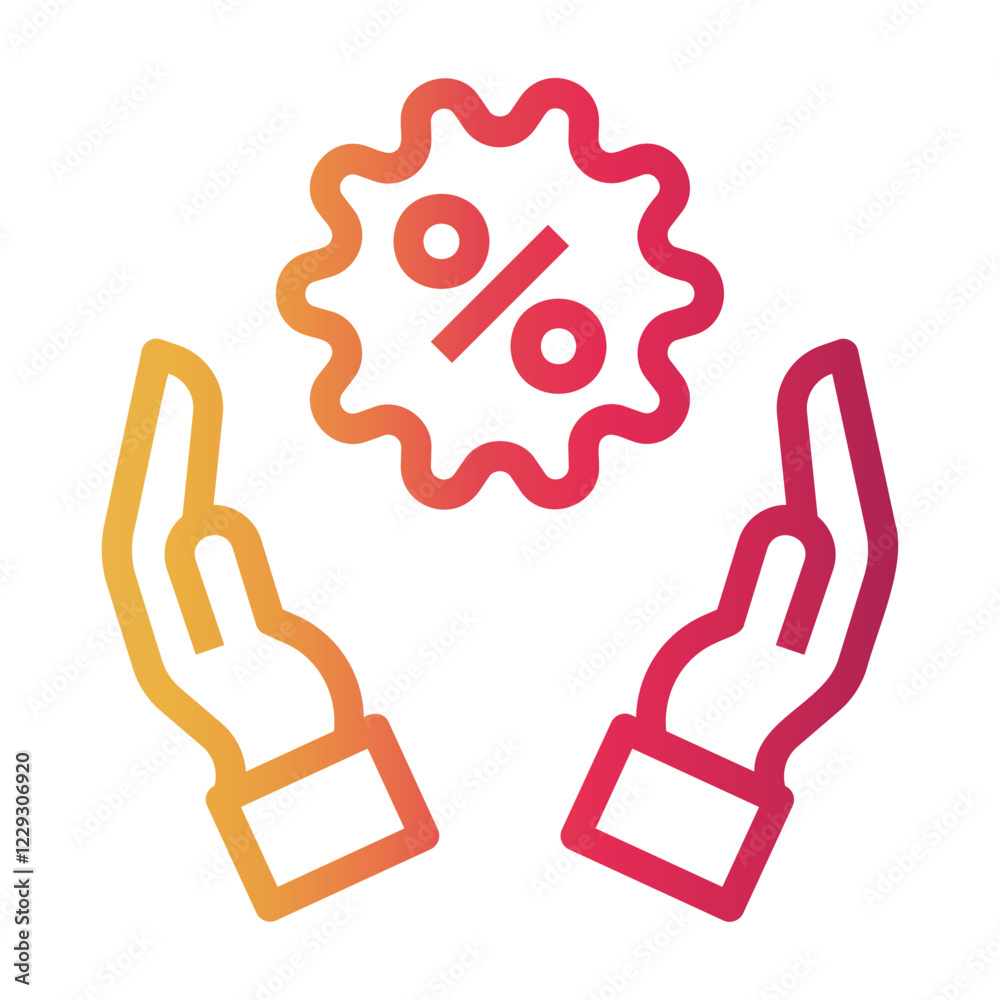 commission Line Gradient Icon commission Line Gradient Icon