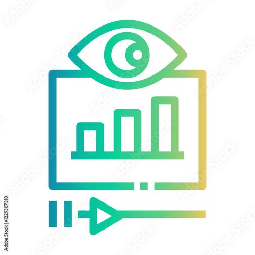 viewer rating Line Gradient Icon