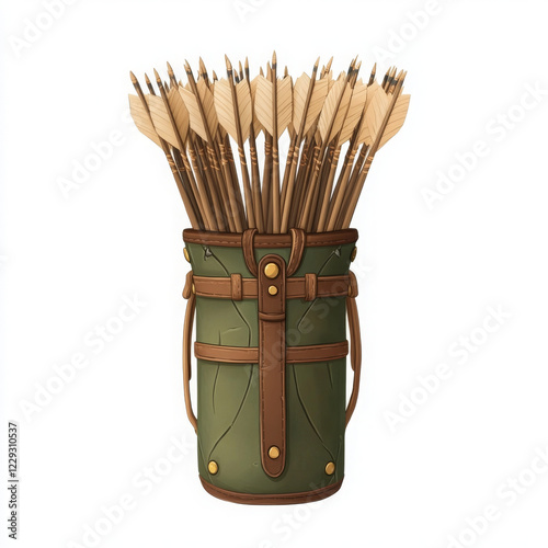 detailed quiver filled with arrows, perfect for archery enthusiasts