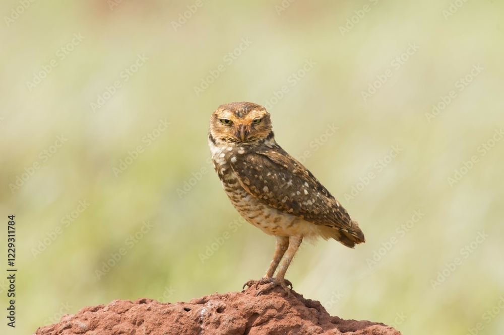 Fototapeta premium Burrowing Owl (Athene cunicularia), Mato Grosso do Sul, Brazil, South America
