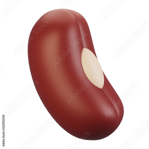 3d rendering vegetables icon concept. 3d render red bean icon