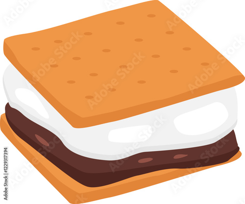 s'mores marshmallow design vector illustration