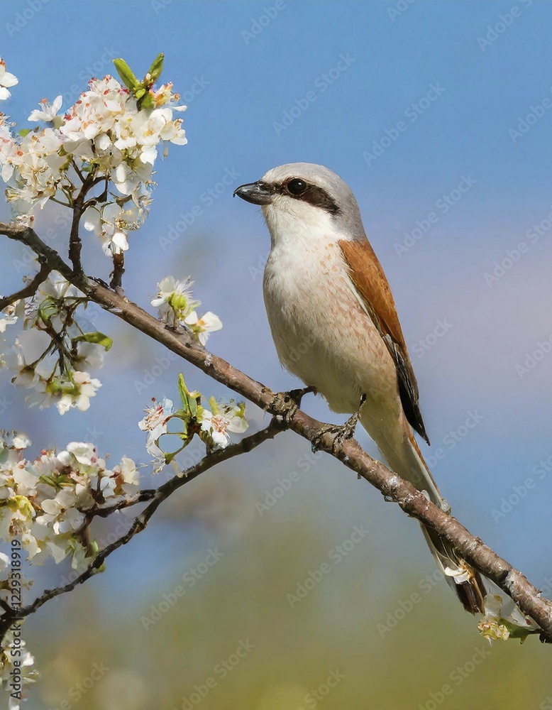 KI generated, A red-backed shrike (Lanius collurio) KI generated, A red-backed shrike (Lanius collurio)