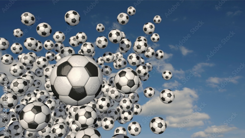 Fototapeta premium Symbolic image on the subject of football
