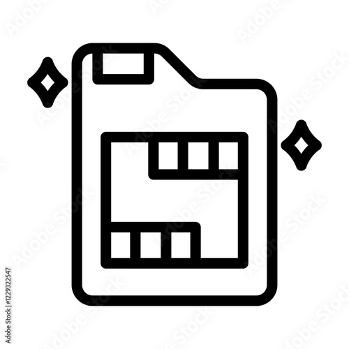 simcard Line Icon