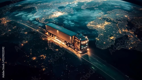 World map with transport and logistic.