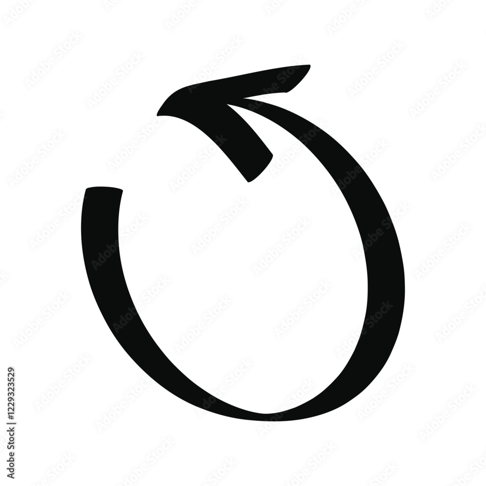 Hand drawn vector doodle circle arrow isolated on a white Hand drawn vector doodle circle arrow isolated on a white