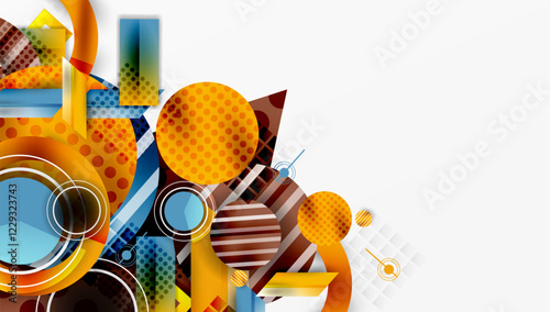 Dynamic complex geometric abstract background
