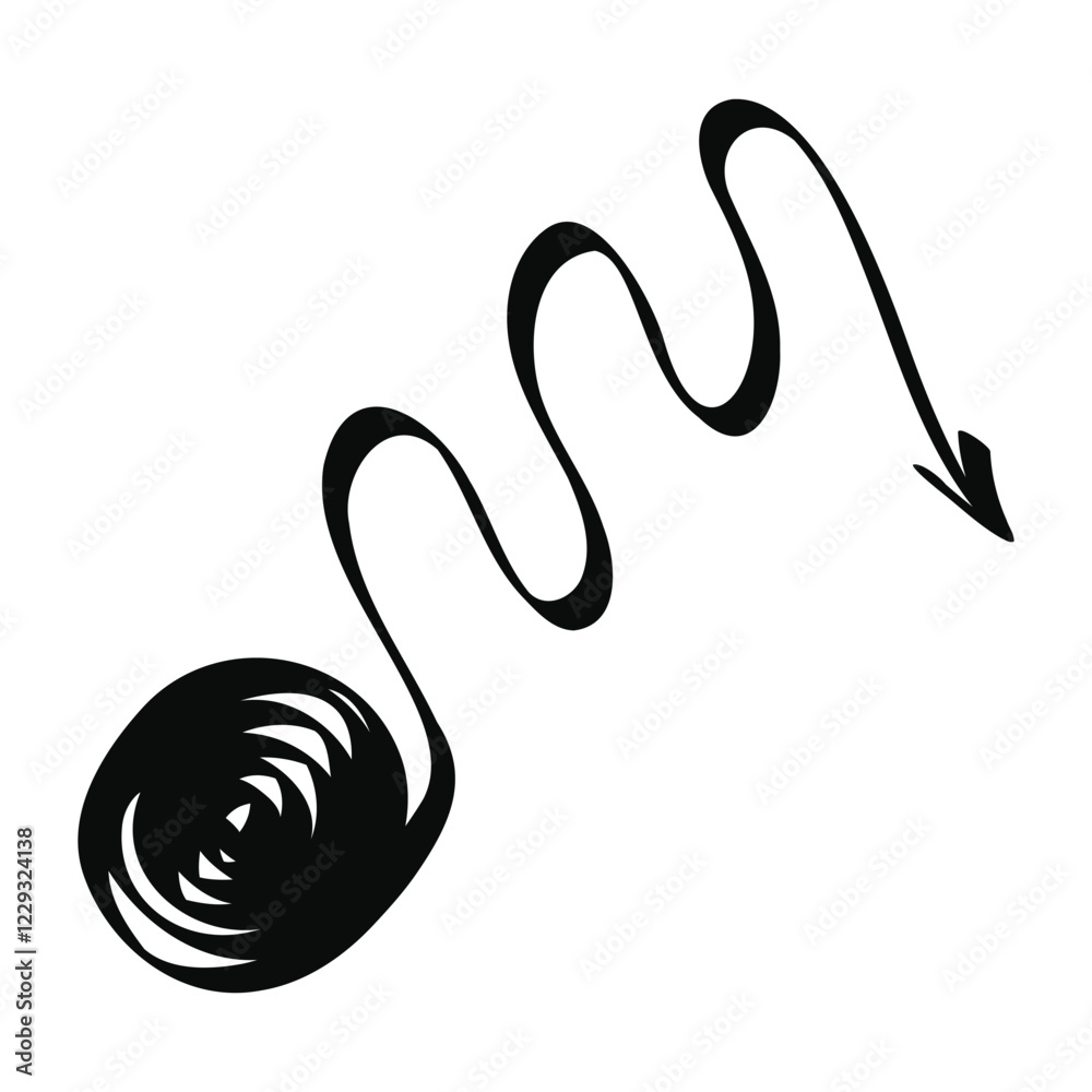 Fototapeta premium Hand drawn vector doodle arrow isolated on a white