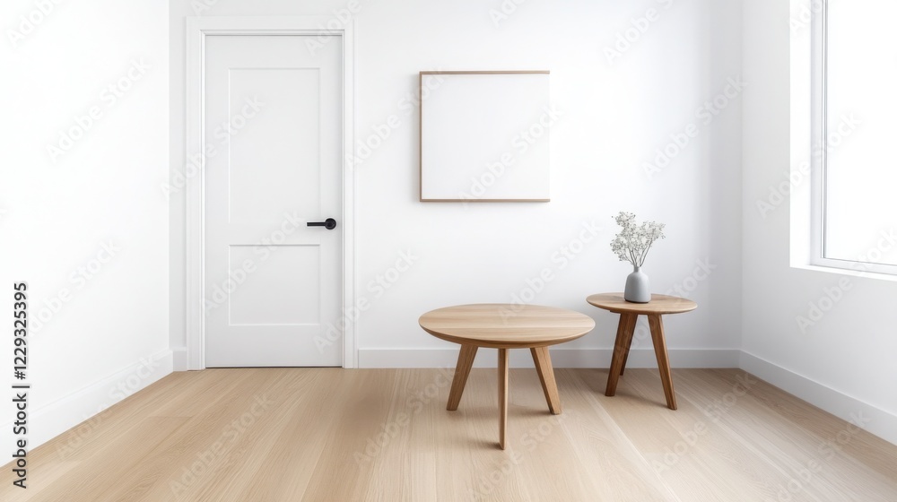 Scandinavian interior, minimalist design, white walls, wooden furniture, cozy textiles, natural light Scandinavian interior, minimalist design, white walls, wooden furniture, cozy textiles, natural light