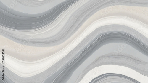 Gray abstract background with wavy marble texture
