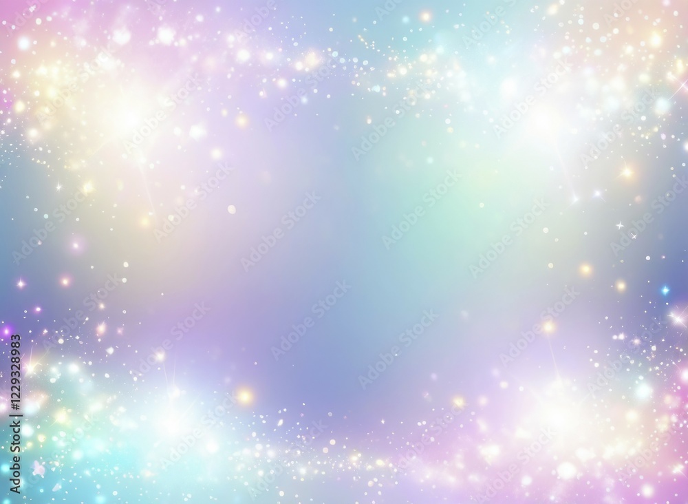 Abstract image with pastel colors, sparkles, stars, and a glowing effect, AI generated Abstract image with pastel colors, sparkles, stars, and a glowing effect, AI generated
