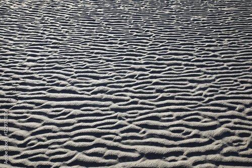 Ripples in the sand in the mudflats at low tide, North Sea coast, Schleswig-Holstein, Germany, Europe