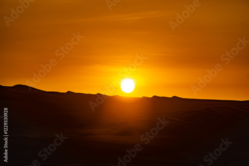 sunset in the desert