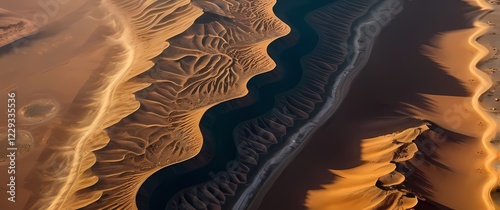 A fascinating satellite image revealing the intricate patterns of the Sahara Desert from above