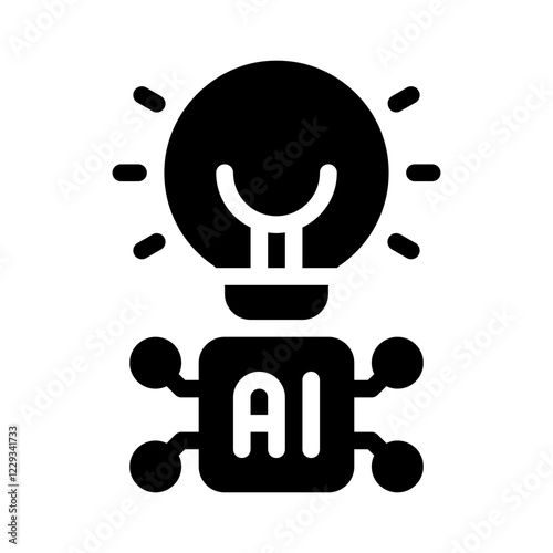 Digital Transformation glyph icon