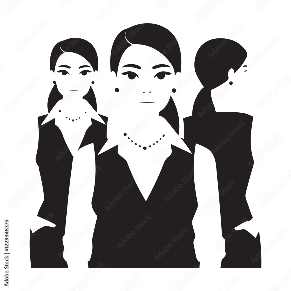 Casual business woman character constructor for animation. Front, side and back view set. Body parts, postures, poses collection. Vector illustration. Casual business woman character constructor for animation. Front, side and back view set. Body parts, postures, poses collection. Vector illustration.