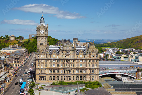 The Balmoral Hotel (North British Hotel), the famous landmark in Edinburgh, Scotland photo