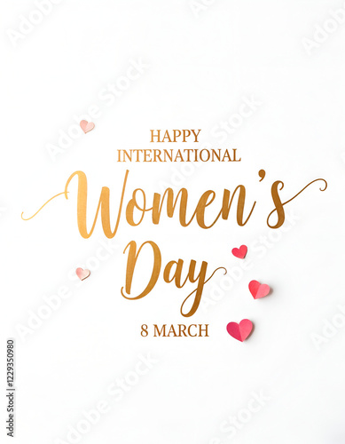 Happy international women's day 8 march greeting cards 
