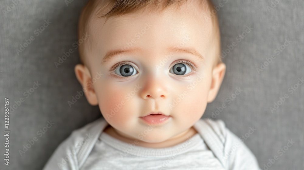 Closeup Portrait of a Baby with Blue Eyes Closeup Portrait of a Baby with Blue Eyes