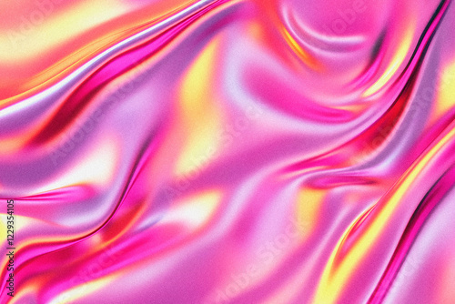 Iridescent Pink Liquid Holographic Background