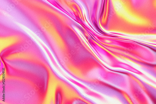 Iridescent Pink Liquid Holographic Background