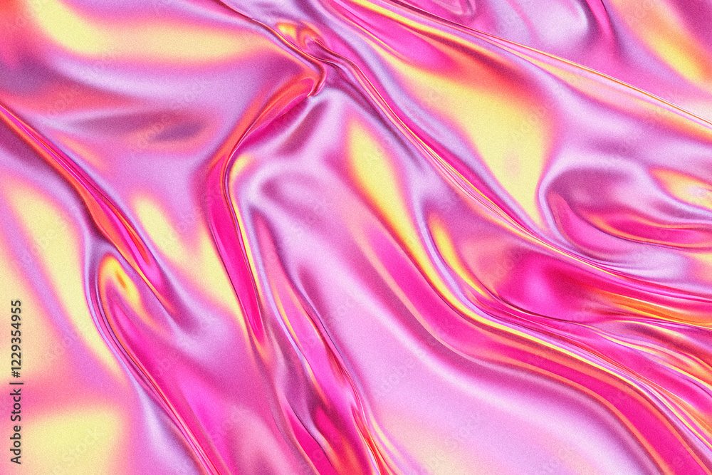 Obraz premium Iridescent Pink Liquid Holographic Background