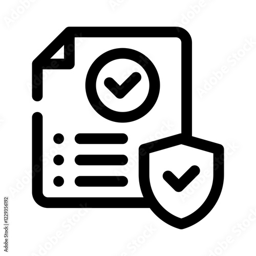 data security line icon