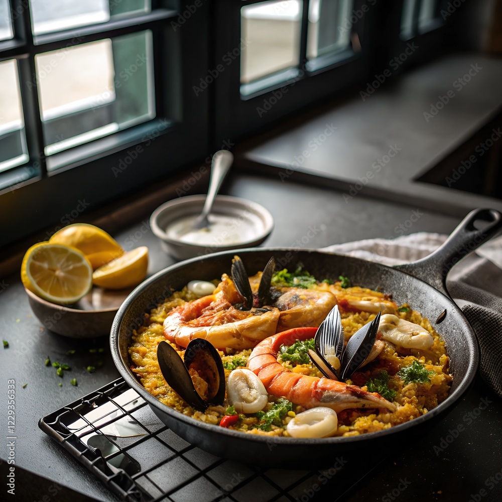 seafood in a pan seafood in a pan