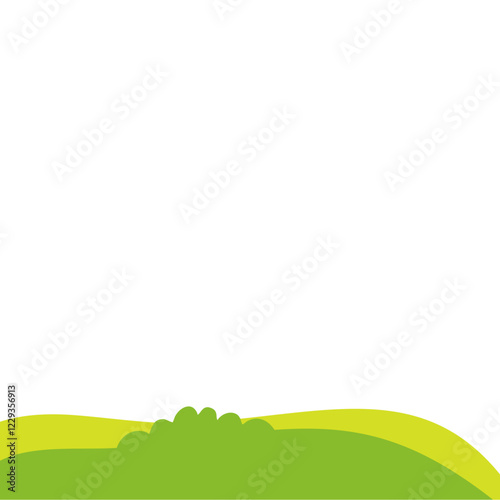 Green lawns with grass and plants
