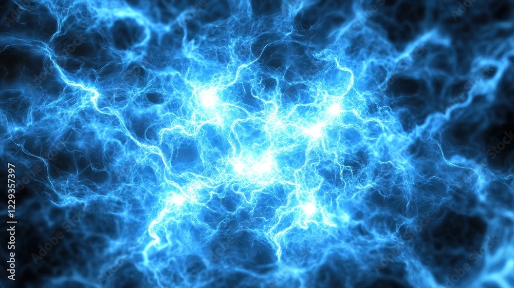 Electric blue glowing lines connecting bright nodes abstract science concept digital art environment Electric blue glowing lines connecting bright nodes abstract science concept digital art environment