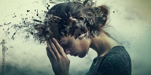 Conceptual Illustration of Somatic Symptom and Related Disorders. Depicting Psychological Distress Manifesting as Physical Symptoms. Somatic Symptom Disorder. Physical Pain and Emotional Distress