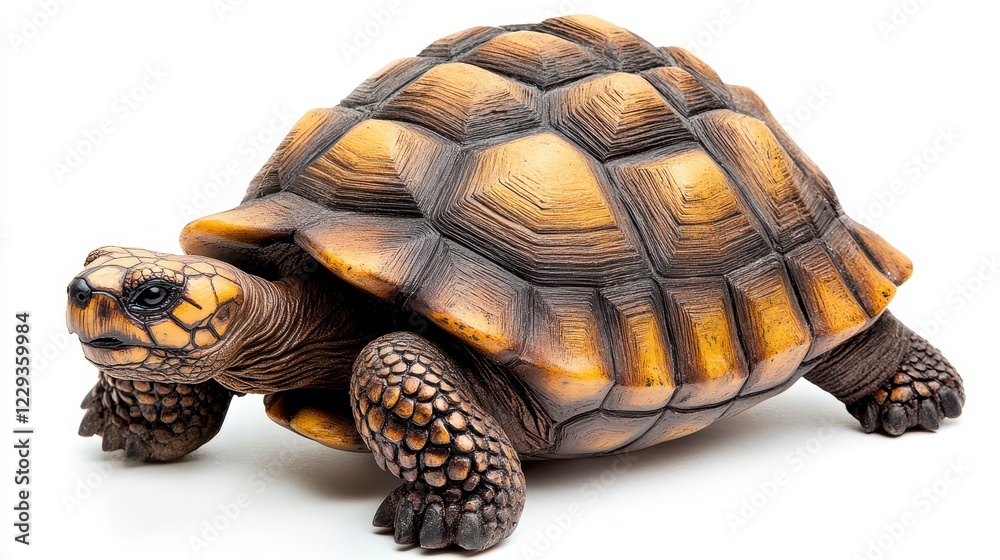 Fototapeta premium Realistic Model of a Tortoise with Detailed Shell Texture and Color
