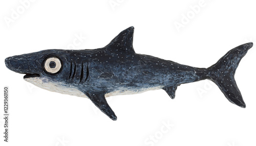 Dark Blue Shark Illustration Side View of Marine Life Wildlife A photo