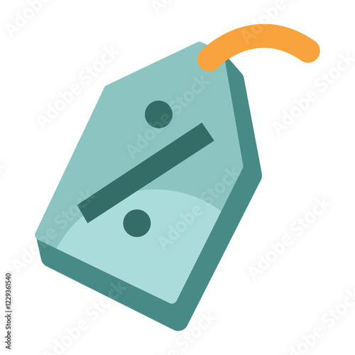 Disount offer tag icon flat illustration, shopping tags vector art, sale price tag clipart, special deal clearance sale clip art, sales tag with percent symbol