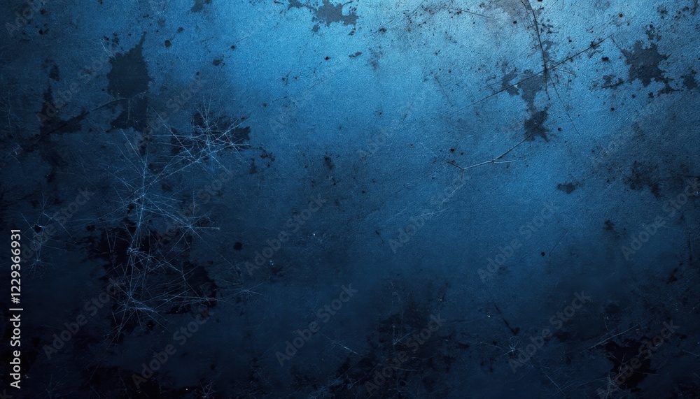 Abstract blue metal texture with a rough and aged surface.