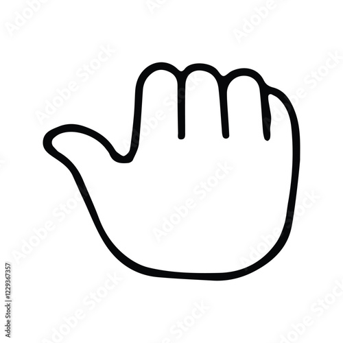 Clenched Hands Facing Back Icon. Fist or Punch Symbol. Vector Illustration.