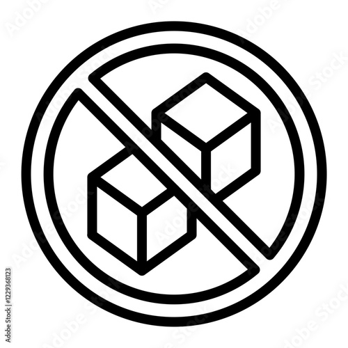 Sugar Free Vector Line Icon Design