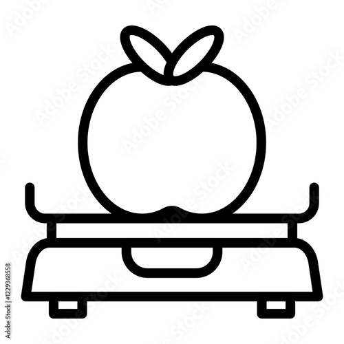 Calories Vector Line Icon Design